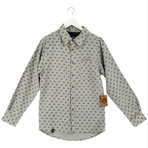 Ski the East NWT Daffy Oxford Shirt Size Medium in Gray Cloud Retail $68